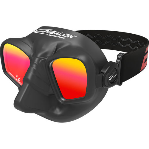 Maschera di immersione doppio vetro - Seawolf Redflash Fat strap - EPSEALON