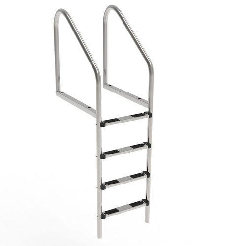 Scaletta per pontile - BulDock Ltd. - fissa / di imbarco / in acciaio inossidabile lucido