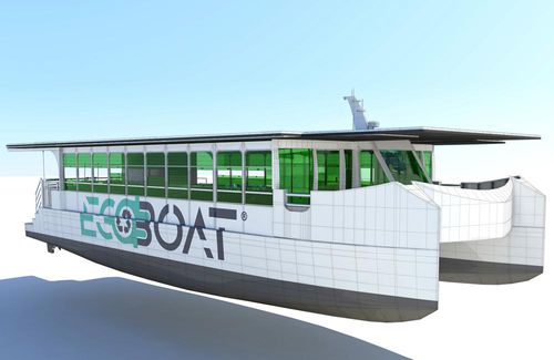 Barca per trasporto passeggeri - ECOCAT - METALTEC NAVAL - catamarano / elettrica / in alluminio