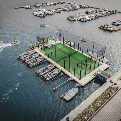 Piattaforma galleggiante - BLUET FLOATING SOLUTIONS - per marina / modulare / campo da padel