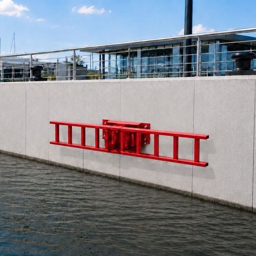 Scaletta girevole - BLUET FLOATING SOLUTIONS - per pontile / di sicurezza / per pontile