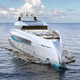 mega-yacht da crociera / raised pilothouse / con scafo semiplanante / in acciaio