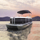 pontoon boat fuoribordo / elettrico / open / con prendisole
