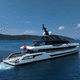 mega-yacht da crociera / raised pilothouse / a prua verticale