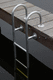 scaletta per pontile / fissa / da bagno / in alluminio