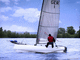 catamarano sportivo da regata / singolo / con trapezio singolo / spinnaker asimmetrico