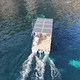 barca open catamarano / fuoribordo / elettrica / con console laterale
