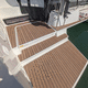 rivestimento per ponte per barca / antiscivolo / aspetto teak / in teak sintetico