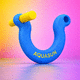 mini aquabike flottante / monoposto / bianco / blu