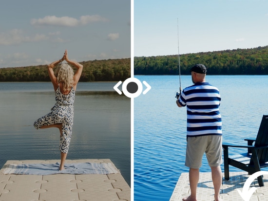 Bacino galleggiante per lo yoga o per la pesca?