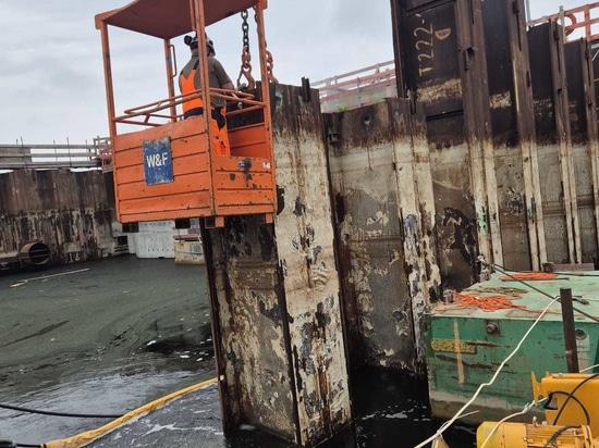 PVL ha rimosso prontamente le paratie metalliche alla chiusa marittima di Brunsbüttel.