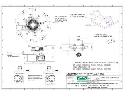 B2, B4, 12-24V 300 kg _DIMENSION UNDER DECK