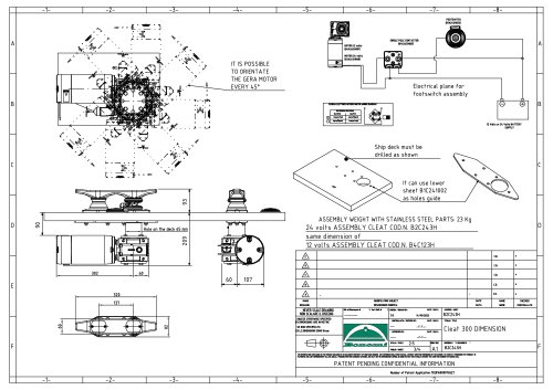 B2C B4C 12-24V 300kg DIMENSION UNDER DECK