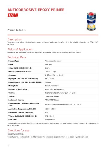 ANTICORROSIVE EPOXY PRIMER