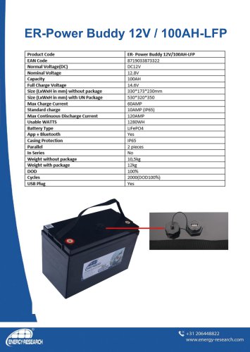 ER-Power Buddy 12V / 100AH-LFP-S2