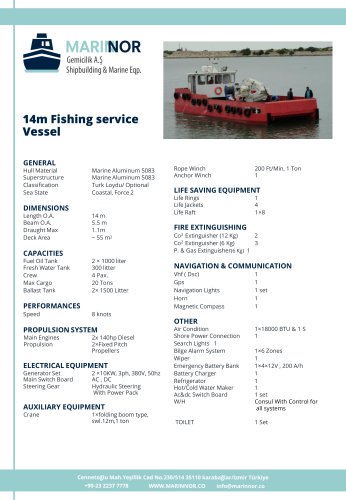 14m Fishing service Vessel