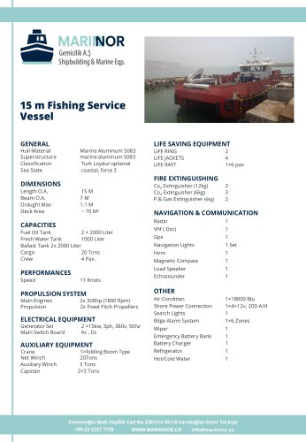 15 m Fishing Service Vessel