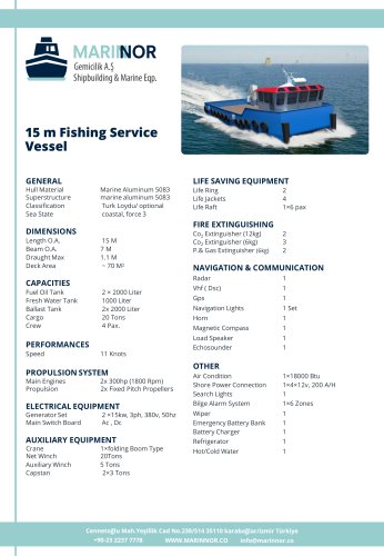 15 m Fishing Service Vessel