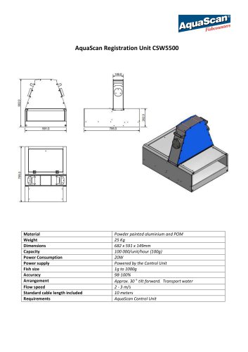 AquaScan Registration Unit CSW