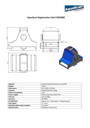 AquaScan Registration Unit CSW2800