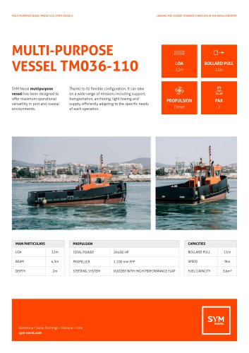 MULTIPURPOSE HARBOUR VESSEL 36-110