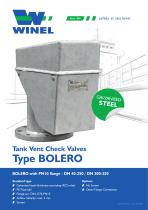 Tank Vent Check Valves Type BOLERO