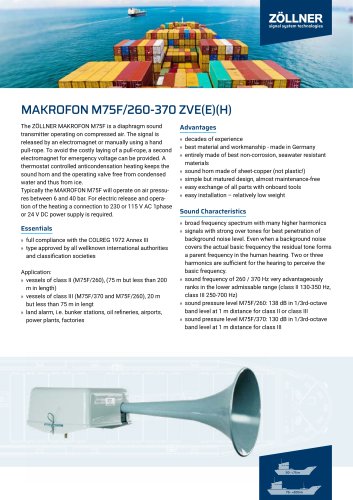 MAKROFON M75F/260-370 ZVE(E)(H)