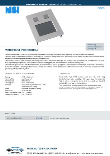 Waterproof IP68 touchpad