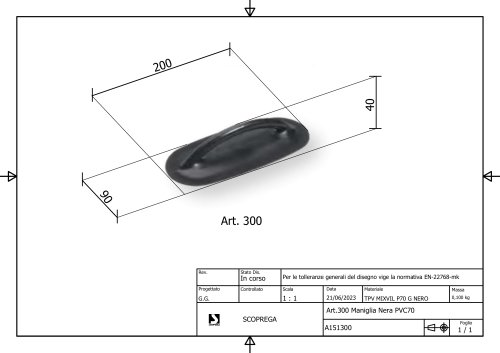 Handle 300 / BLACK - PVC