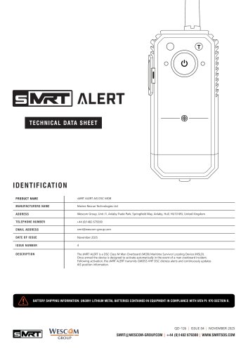 sMRT ALERT Technical Datasheet