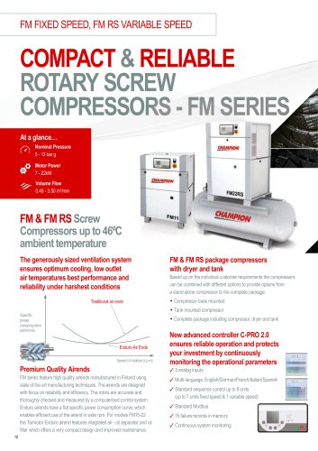 ROTARY SCREW COMPRESSORS - FM SERIES