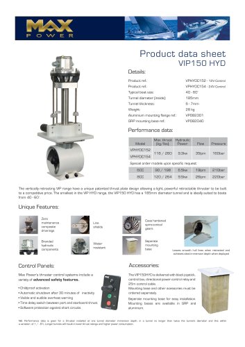 VIP150HYD-Product-Data-Sheet