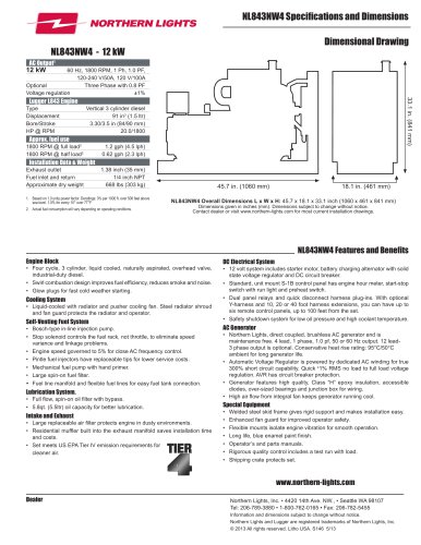 NL843NW4 Specification Sheet