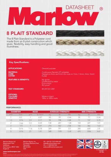 8 PLAIT STANDARD