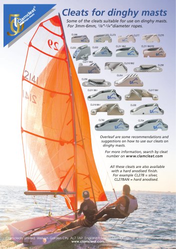 Cleats for dinghy masts