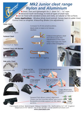 Mk2 Junior range for 3-6mm ropes