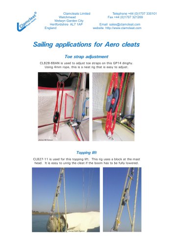 Sailing applications for Aero cleats