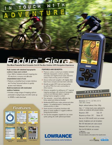 Endura Sierra Brochure