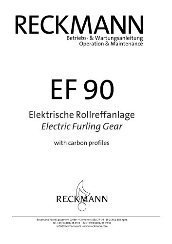 EF 90 manual - electric furling gear