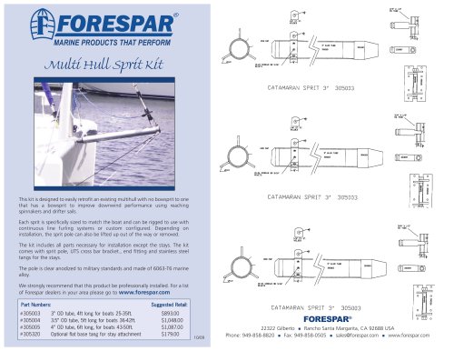 Multi Hull Sprit Kit