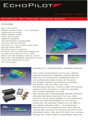 ECHOPILOT 3D Forward Looking Sonar