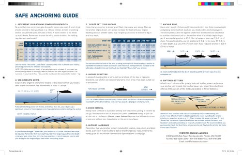 Safe Anchoring Guide