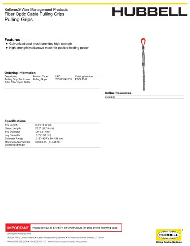 Fiber Optic Cable Pulling Grips Pulling Grips