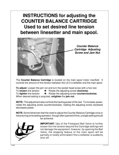 Counter Balance Adjustment (Old Style)