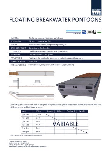 FLOATING BREAKWATER PONTOONS