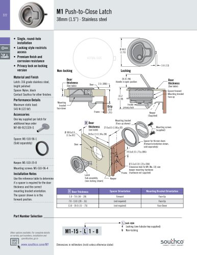 M1 Push-to-Close Latch