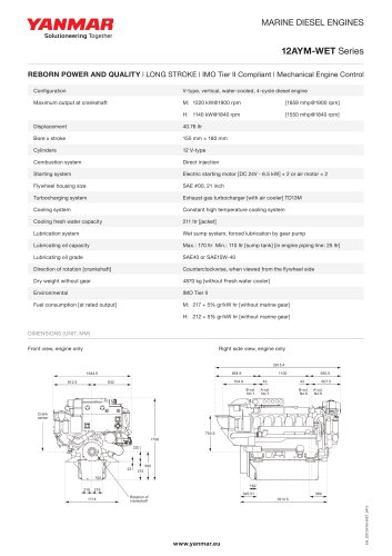 Specification datasheet - 12AYM-WET