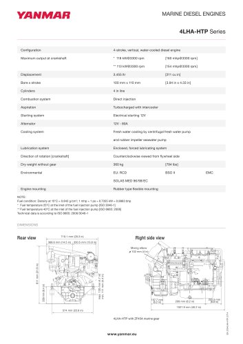 Specification datasheet - 4LHA-HTP