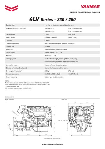 SPECIFICATION DATASHEET 4LV Series - 230 / 250