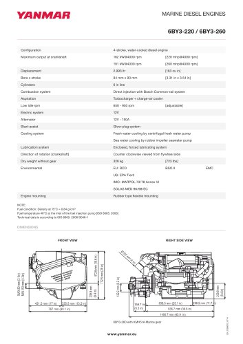 Specification datasheet - 6BY3-260